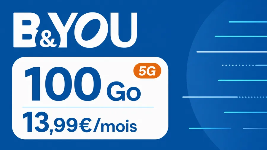 B&You ajuste son forfait 5G à 100 Go pour 13,99€