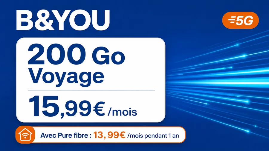 B&You Voyage 200 Go revient à 15,99€