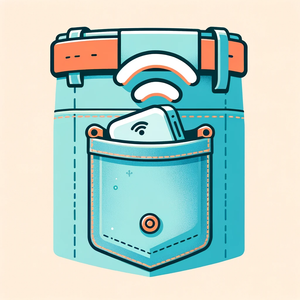 une box de poche dans la poche d'un pantalon