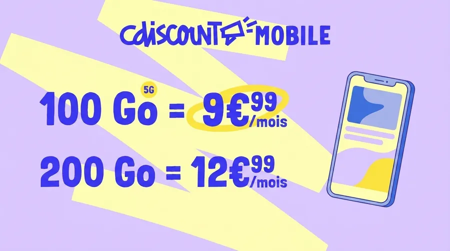 Cdiscount Mobile resserre sa gamme : 100 Go à 9,99€ et 200 Go à 12,99€