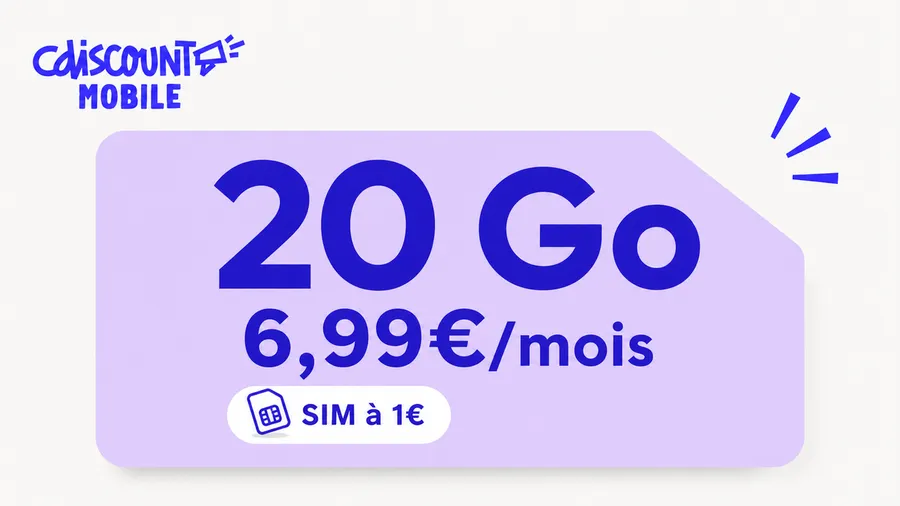 Cdiscount Mobile : le forfait passe à 20 Go pour 6,99€