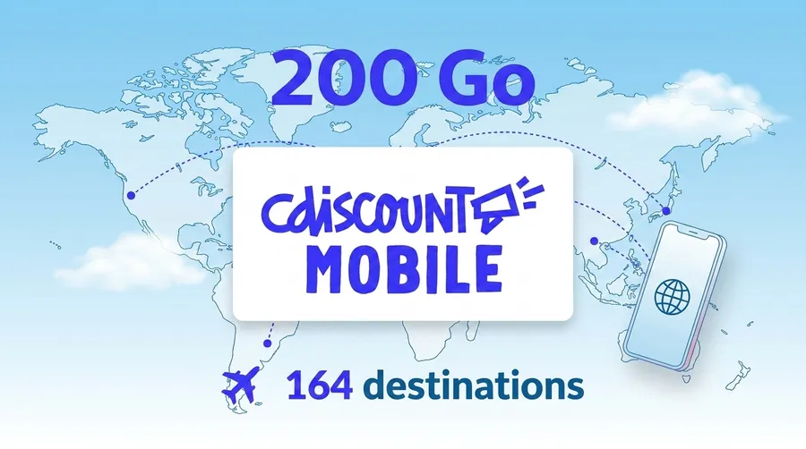 Cdiscount Mobile transforme son forfait 200 Go en Série spéciale Voyage : 35 Go dans 164 destinations