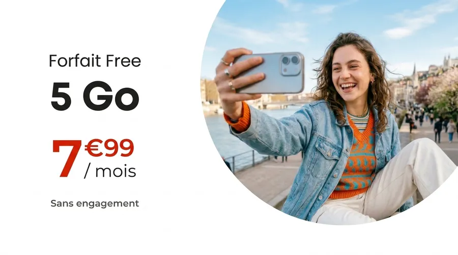 Le forfait Free 5 Go passe à 7,99€/mois