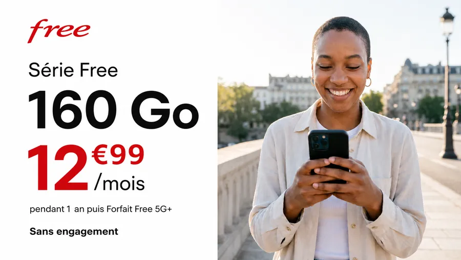 La Série Free passe à 160 Go pour 12,99€ par mois