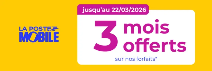 La Poste Mobile : 3 mois offerts sur tous les forfaits