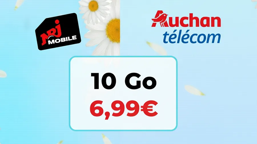 NRJ Mobile et Auchan Telecom passent leurs petits forfaits à 10 Go pour 6,99€