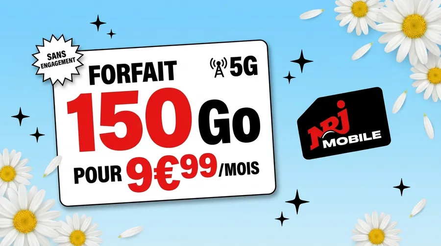 NRJ Mobile : le forfait Woot 5G passe à 150 Go pour 9,99€
