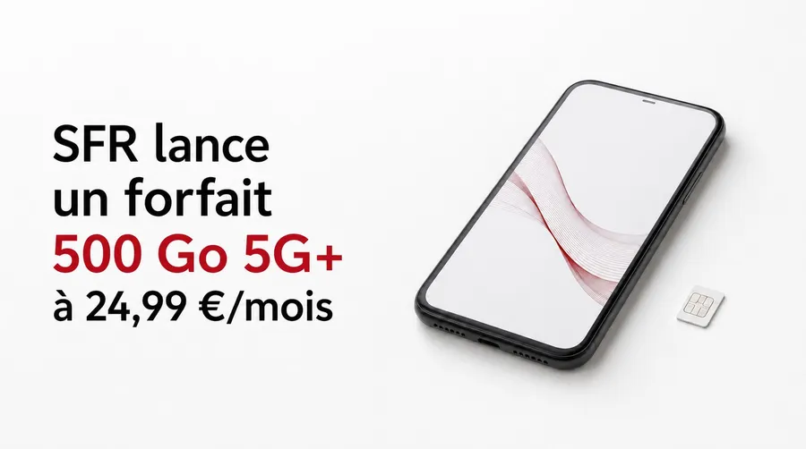 SFR lance un forfait 500 Go 5G+ à 24,99€