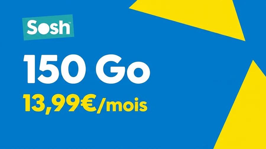 Sosh passe son forfait intermédiaire à 150 Go pour 13,99€/mois