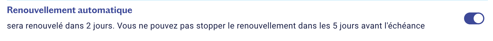 Interface de suspension de ligne dans l'espace client Lebara